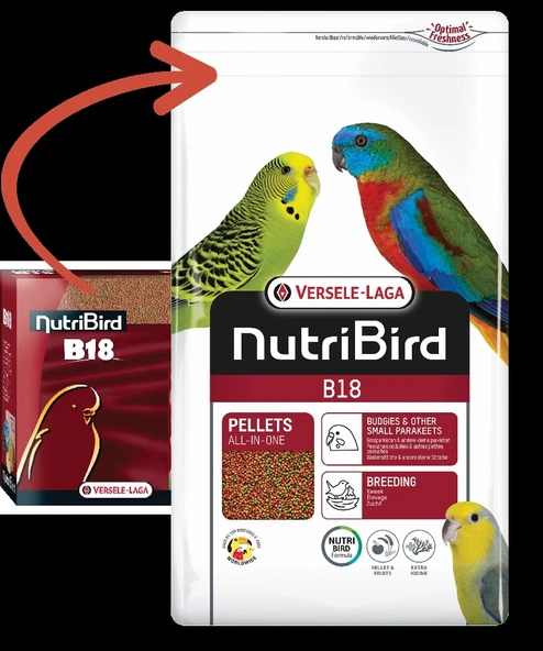 Versele Laga Nutribird B18 Pellet Karışık Muhabbet Kuşu Yemi 3 Kg
