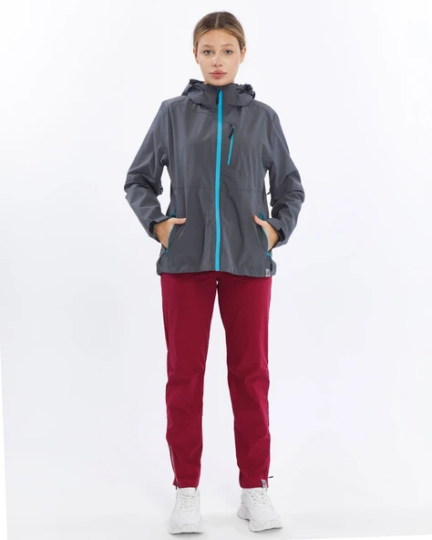 Mapamyumco Windbreaker Kadın Ceket-FÜME ürün görseli 1