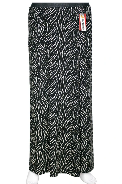 Hesna Kadın Betül 8 Parça Lastikli Astarsız Siyah Etek Desen 16