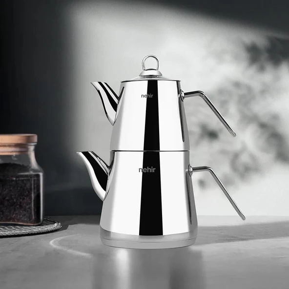 Nehir Alya Mini Çelik Çaydanlık Takımı