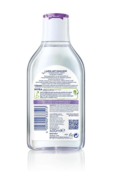 NIVEA Bb Clean Yüz Makyaj Micellair Temizleme Suyu Hassas Cilt 400 ml - Resim 2