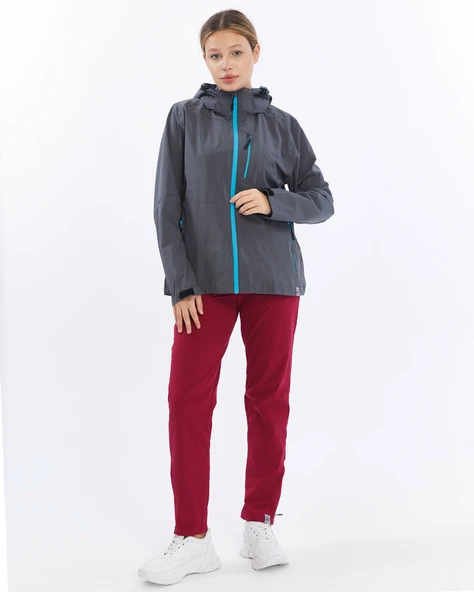 Mapamyumco Windbreaker Kadın Ceket-FÜME - Resim 2