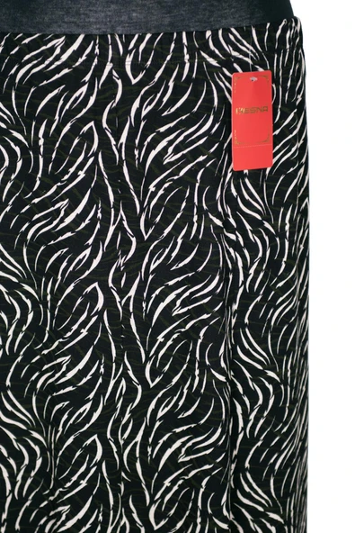 Hesna Kadın Betül 8 Parça Lastikli Astarsız Siyah Etek Desen 16 - 2