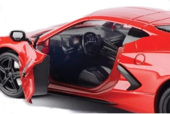 Motormax 2020 Chevrolet Corvette C8 Stingray Kırmızı Pres Döküm Model Araba - 5