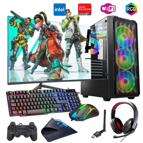 i7 14700F 16GB DDR4 1TB m2 8GB RX580 27" 165Hz Monitörlü Oyun Bilgisayarı (Gaming SET)