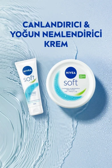NIVEA Soft Nemlendirici Bakım Kremi 75 ml, Jojoba Yağı, E Vitamini, Yüz Vücut El, Yumuşak Cilt Hissi - Resim 3