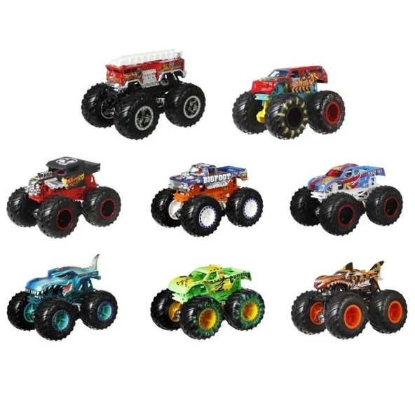 Hot Wheels Monster Trucks Çoklu Oyuncak Monster Truck Paketi Easy-to-Open Packaging
