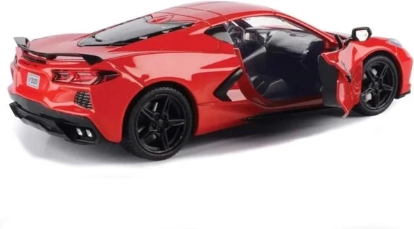 Motormax 2020 Chevrolet Corvette C8 Stingray Kırmızı Pres Döküm Model Araba - 2