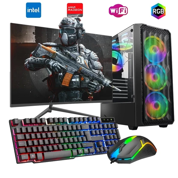 İ7 12700F 16GB DDR4 1TB m2 8GB RX580 24" Monitörlü Oyun Bilgisayarı ürün görseli
