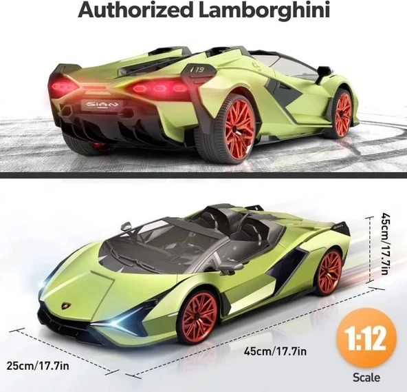 Miebely Lamborghini 1:12 Ölçekli Uzaktan Kumandalı Araba - 4
