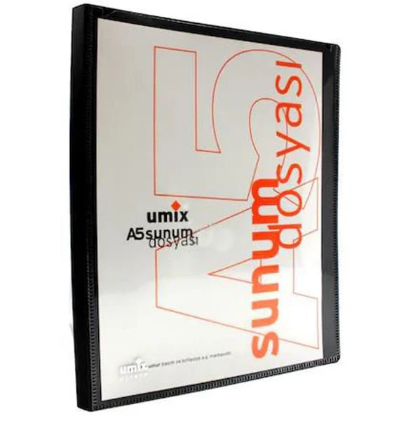 Umix Sunum Dosyası Standart A5 Siyah 20li U1192 (1 adet)