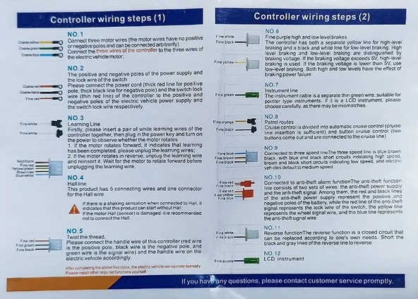 DC 48V / 64V 500W Fırçasız Motor Sürücü  Scooter Elektrikli Bisiklet Beyin Bldc Hız Kontrol Kartı Su Geçirmez Metal Kutu - Resim 9