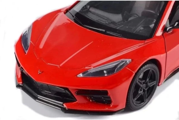 Motormax 2020 Chevrolet Corvette C8 Stingray Kırmızı Pres Döküm Model Araba - 4