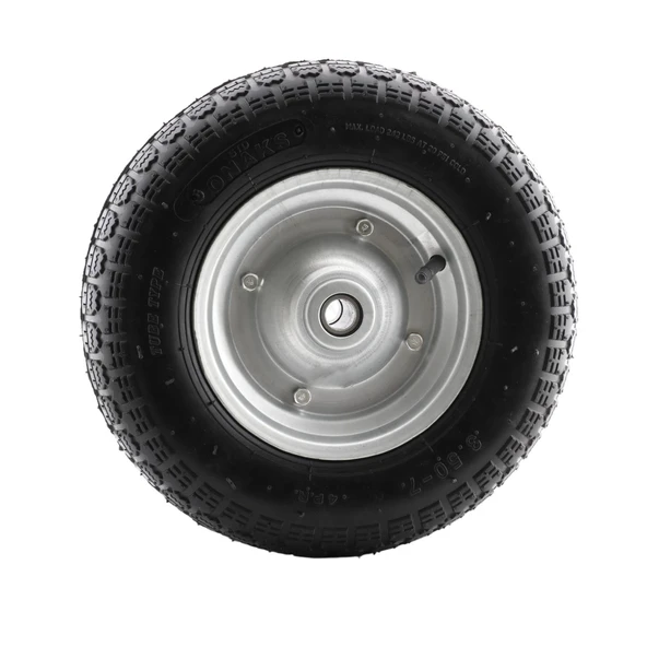 El Arabası Yük Taşıma Tekeri Bilyeli Rulmanlı Havalı Dubleks 350x70 mm Çelik Jant Tekerlek - Resim 4