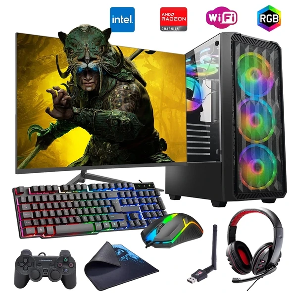i7 14700F 16GB DDR4 1TB m2 8GB RX580 24" Monitörlü Oyun Bilgisayarı (Gaming SET) ürün görseli