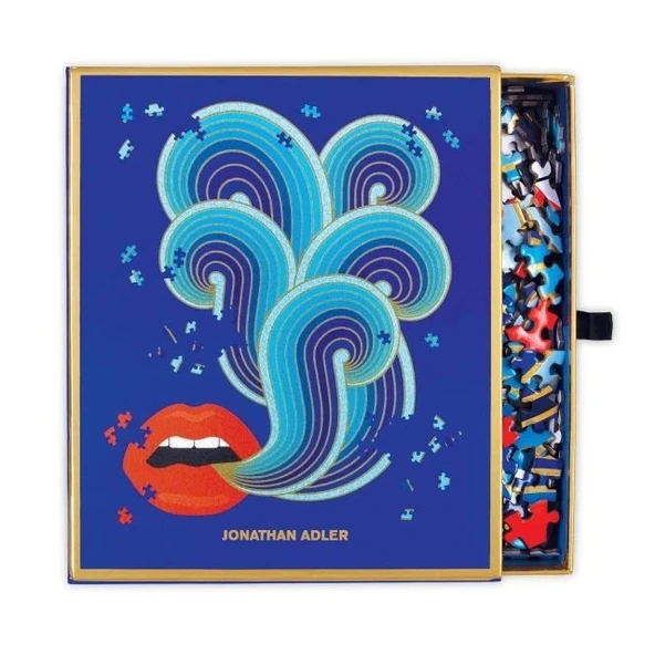 Galison Yeni Ev Sanat Puzzle Lips Shaped