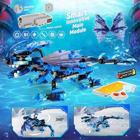 Sillbird STEM Uzaktan ve APP Kontrollü Robot Oyuncak Yapı Kiti B778