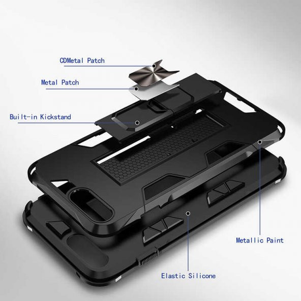Apple iPhone 6 Plus Kılıf Zore Volve Kapak - 5