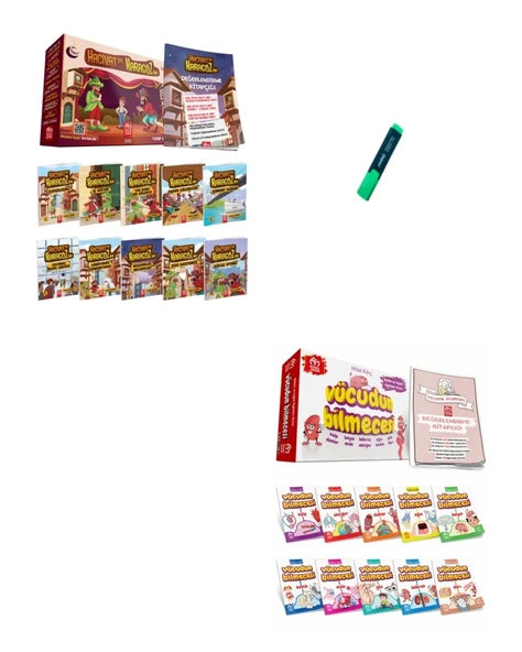 3 ve 4. Sınıflar İçin Hacivat Karagöz ve Vücudun Bilmecesi Hikaye Seti