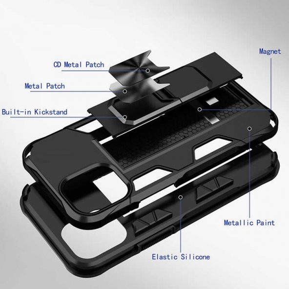 Apple iPhone 12 Mini Kılıf Zore Volve Kapak - 4