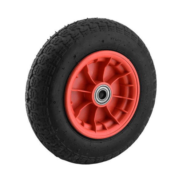 El Arabası Tekeri Plastik Jantlı Yük Taşıma Bilyeli Rulmanlı Havalı Şambrelli 350x70 mm Tekerlek - 5