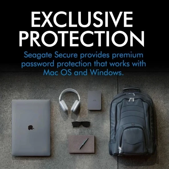 LaCie Mobile Drive Secure External Hard Drive Taşınabilir HDD - Refresh - 4