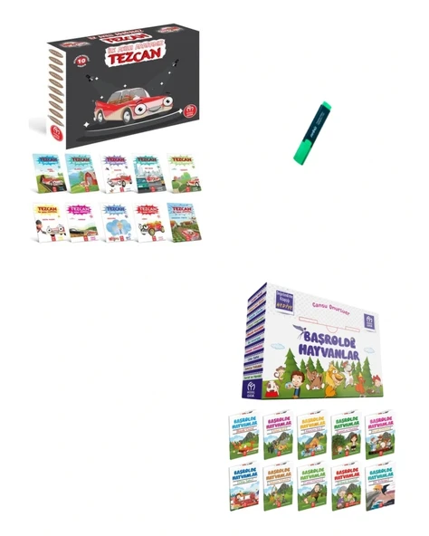 2 ve 3. Sınıflar İçin Tezcan ve Başrolde Hayvanlar Hikaye Seti