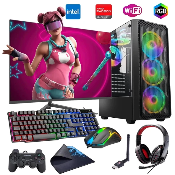 i5 12400F 16GB DDR4 1TB m2 8GB RX580 27" 165Hz Monitörlü Oyun Bilgisayarı (Gaming SET) ürün görseli