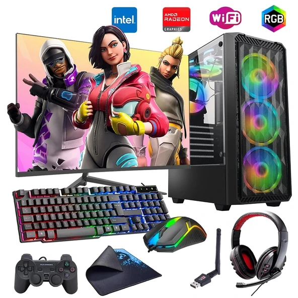 İ7 12700F 16GB DDR4 1TB m2 8GB RX580 24" Monitörlü Oyun Bilgisayarı (Gaming SET) ürün görseli