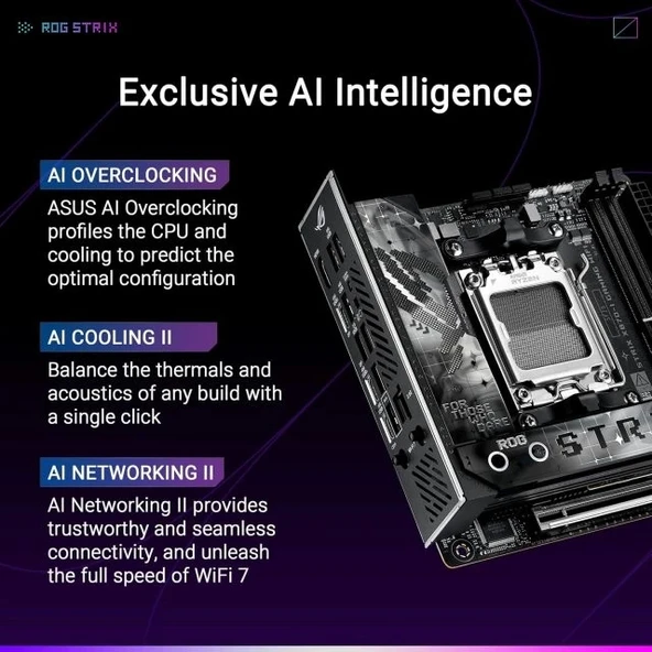 Asus Rog Strıx X670e-I Gamıng Wıfı-6e Ddr5 Hdmı Pcıe 5.0 Am5 Mıtx Anakart - 3