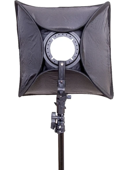 HLYPRO 40x40 Tepe Flaşı Adaptörlü Softbox - Resim 4