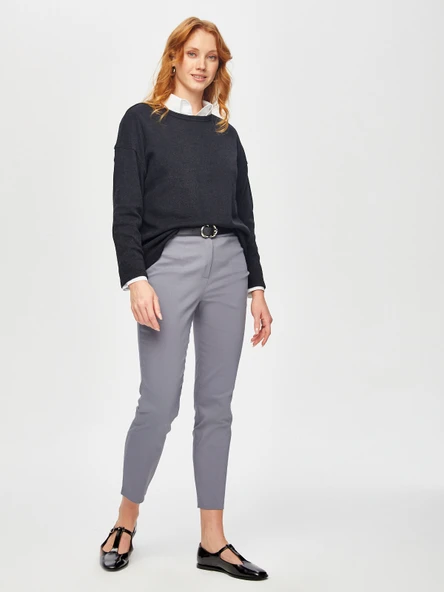 Faik Sönmez Minimalist Yüksek Bel 7/8 Kadın Pantolon - Modern ve Şık - 6