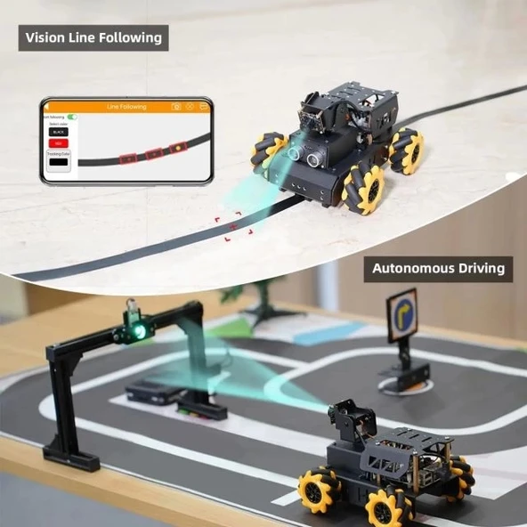 AI Vision Raspberry Pi Robot Araç Kiti - 4