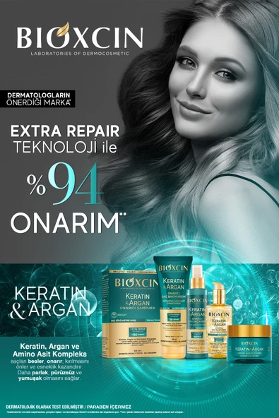 Bioxcin Keratin & Argan Onarıcı Saç Bakım Kremi 250 ml  -  Yıpranmış Ve Hassas Saçlar - 6