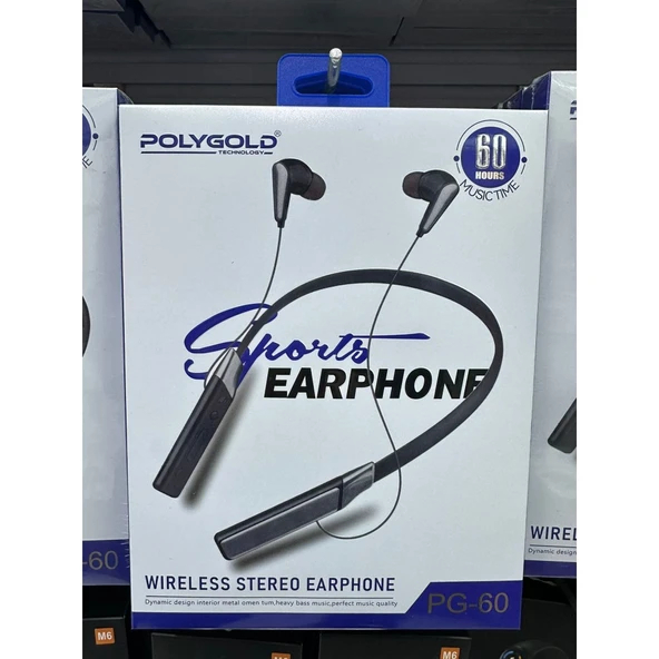 Polygold PG-60 Boyun Bantlı Bluetooth Kulaklık