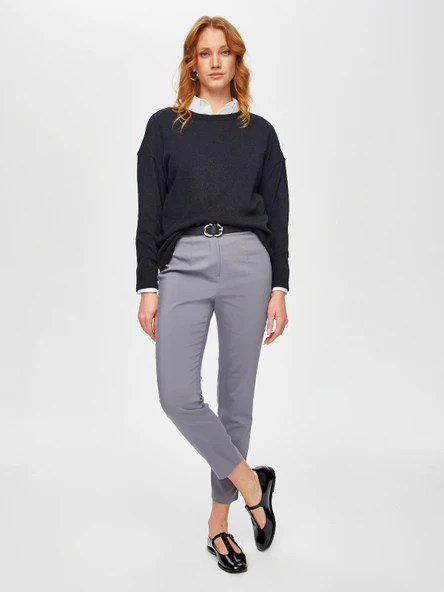 Faik Sönmez Minimalist Yüksek Bel 7/8 Kadın Pantolon - Modern ve Şık - 7