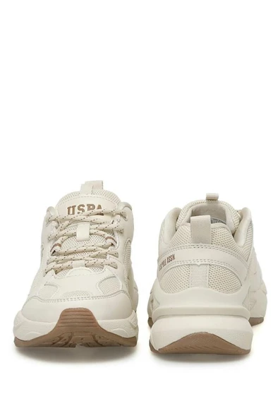U.S.POLO ASSN MAYBE 5FX BEJ COMFORT CASUAL ANATOMİK SPOR AYAKKABISI - Resim 7