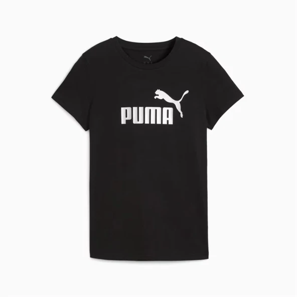 Puma METALLIC No.1 Logo Tee Siyah Kadın Spor Tişört - 631536 01 - 4