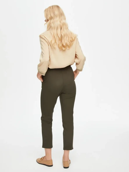 Faik Sönmez Minimalist Yüksek Bel 7/8 Kadın Pantolon - Modern Kesim - 10