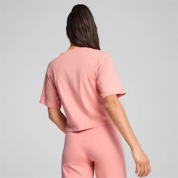 Puma Cropped No.1 Logo Tee Pembe Kadın Spor Tişört - 684972 18 - 2