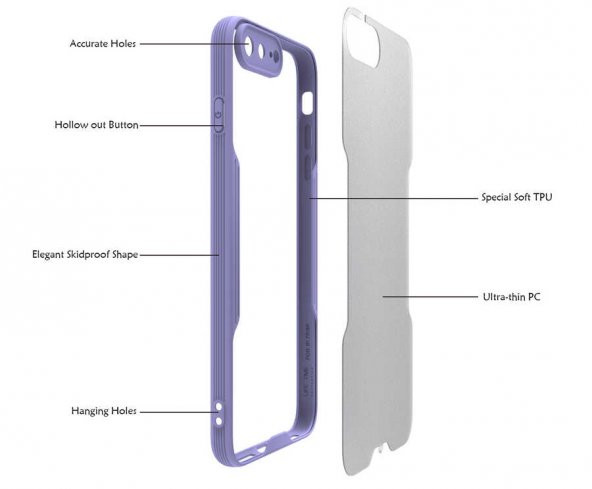 Apple iPhone 8 Plus Kılıf Zore Parfe Kapak - 3