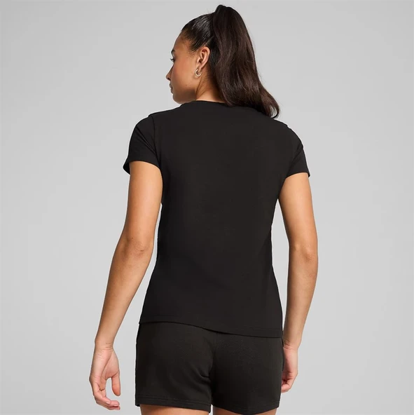 Puma Ess Elevated Tee Siyah Kadın Spor Tişört - 690894 01 - 2