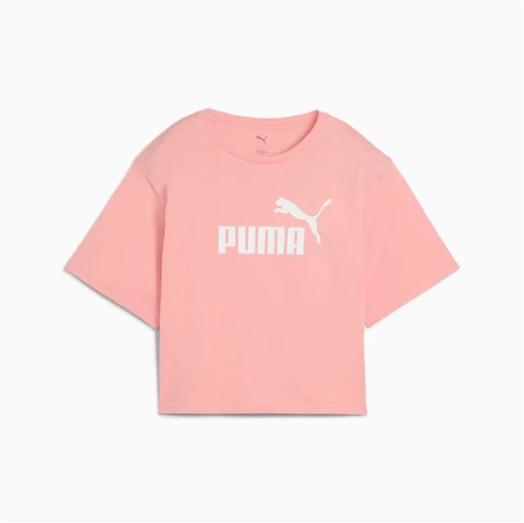 Puma Cropped No.1 Logo Tee Pembe Kadın Spor Tişört - 684972 18 - 4