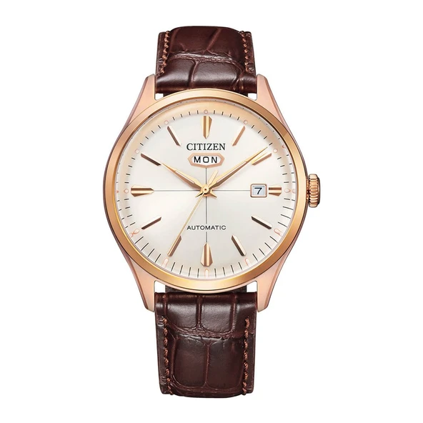 Citizen NH8393-05AE Otomatik Deri Kahverengi 10 ATM 40 mm Erkek Kol Saati