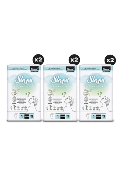 Sleepy Bio Natural Premium Plus Hijyenik Ped Mega Fırsat Paketi Normal 144 Adet - Resim 3