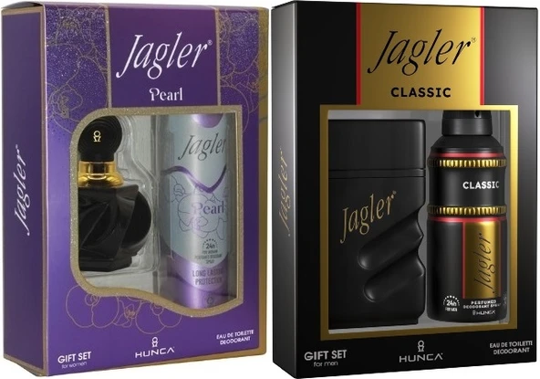 Jagler Parfüm Seti (Karma Set) Kadın 60ML Pearl + Deodorant / Erkek 90ML Classic + Deodorant