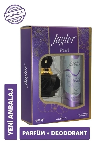 Jagler Parfüm Seti (Karma Set) Kadın 60ML Pearl + Deodorant / Erkek 90ML Sport + Deodorant - 3