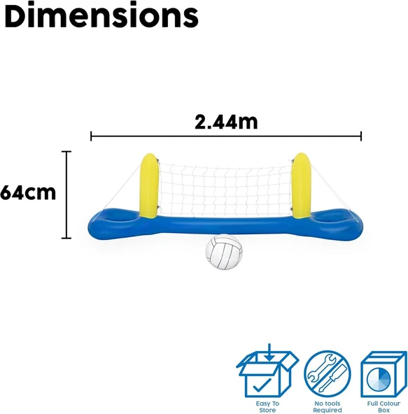 Bestway Havuz Su Voleybolu Seti 244x64cm - 4
