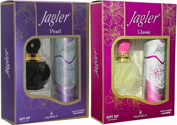 Jagler Parfüm Seti (Karma Set) Kadın 60ML Pearl + Deodorant / Kadın 60ML Classic + Deodorant