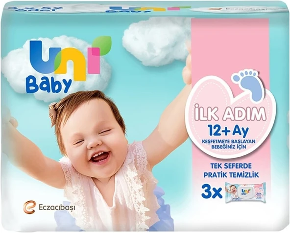 Uni Baby Islak Havlu Mendil İlk Adım 52 Yaprak (6 Lı Set) 312 Yaprak (2PK*3) - 2